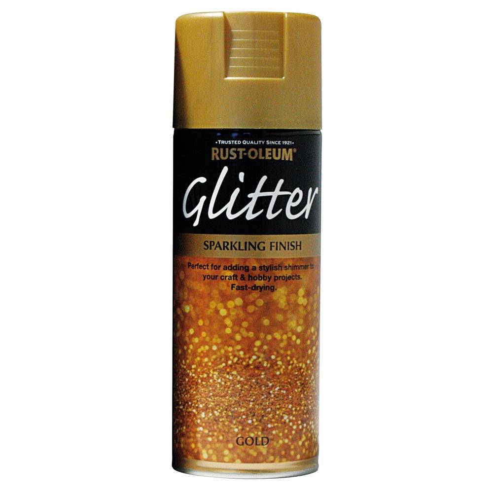 ACRYLIC PAINT SPRAY GLITTER GOLD 400ML RUSTOLEUM