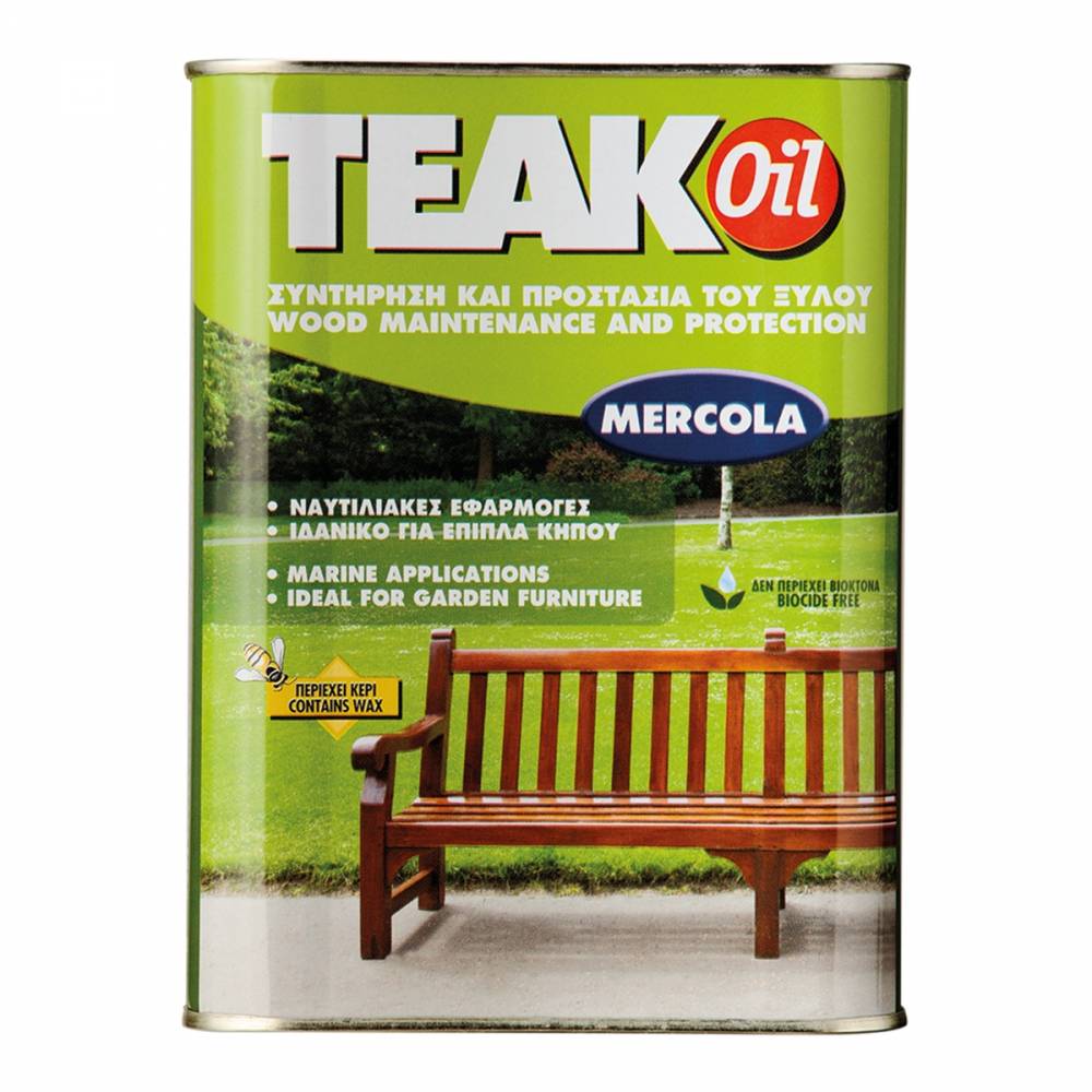 TEAK OIL 500ML MERCOLA CLEAR (ΣΥΝΤΗΡΗΣΗ ΚΑΙ ΠΡΟΣΤΑΣΙΑ ΞΥΛΟΥ)