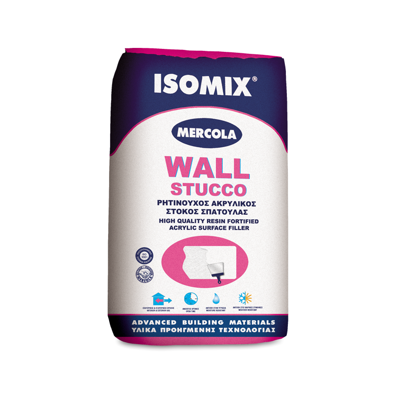 ISOMIX WALL STUCCO 4KG (EXTRA FINE , WHITE ACRYLIC SURFACE FILLER)
