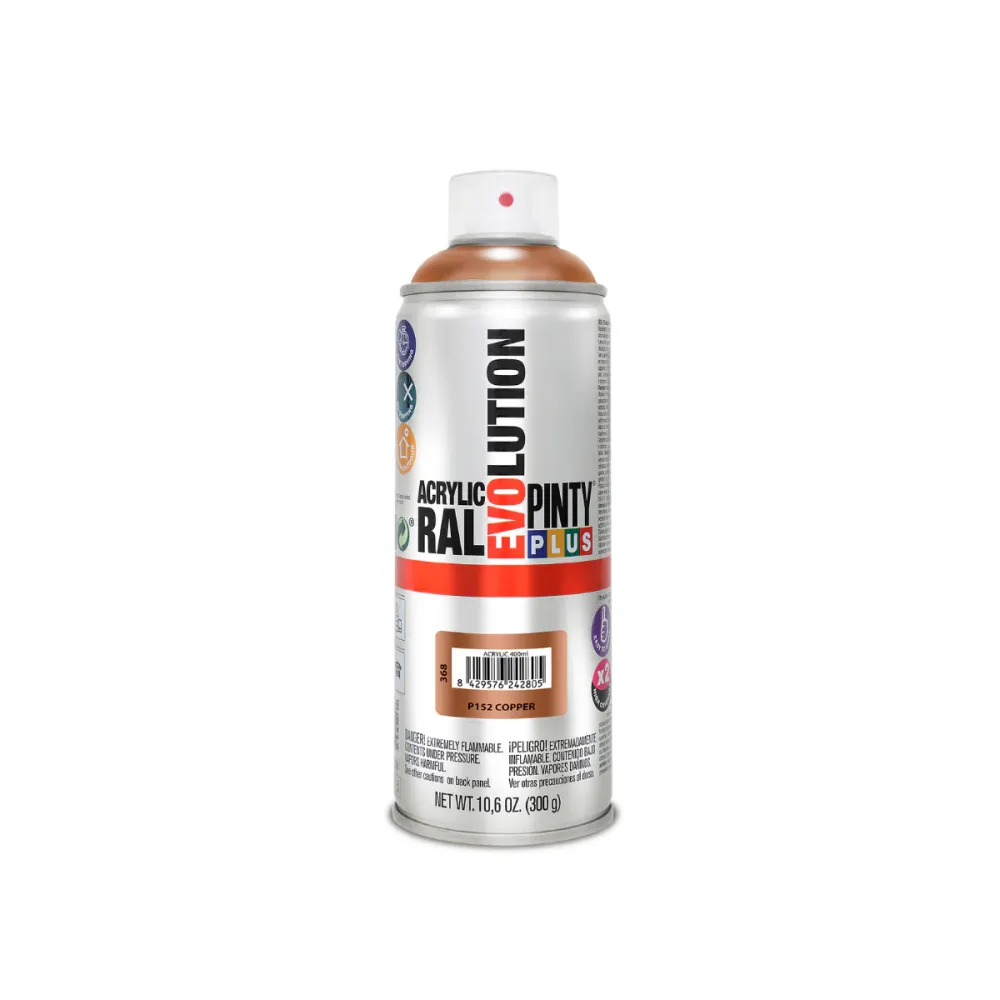 ACRYLIC PAINT SPRAY COPPER P152 400ML EVOLUTION