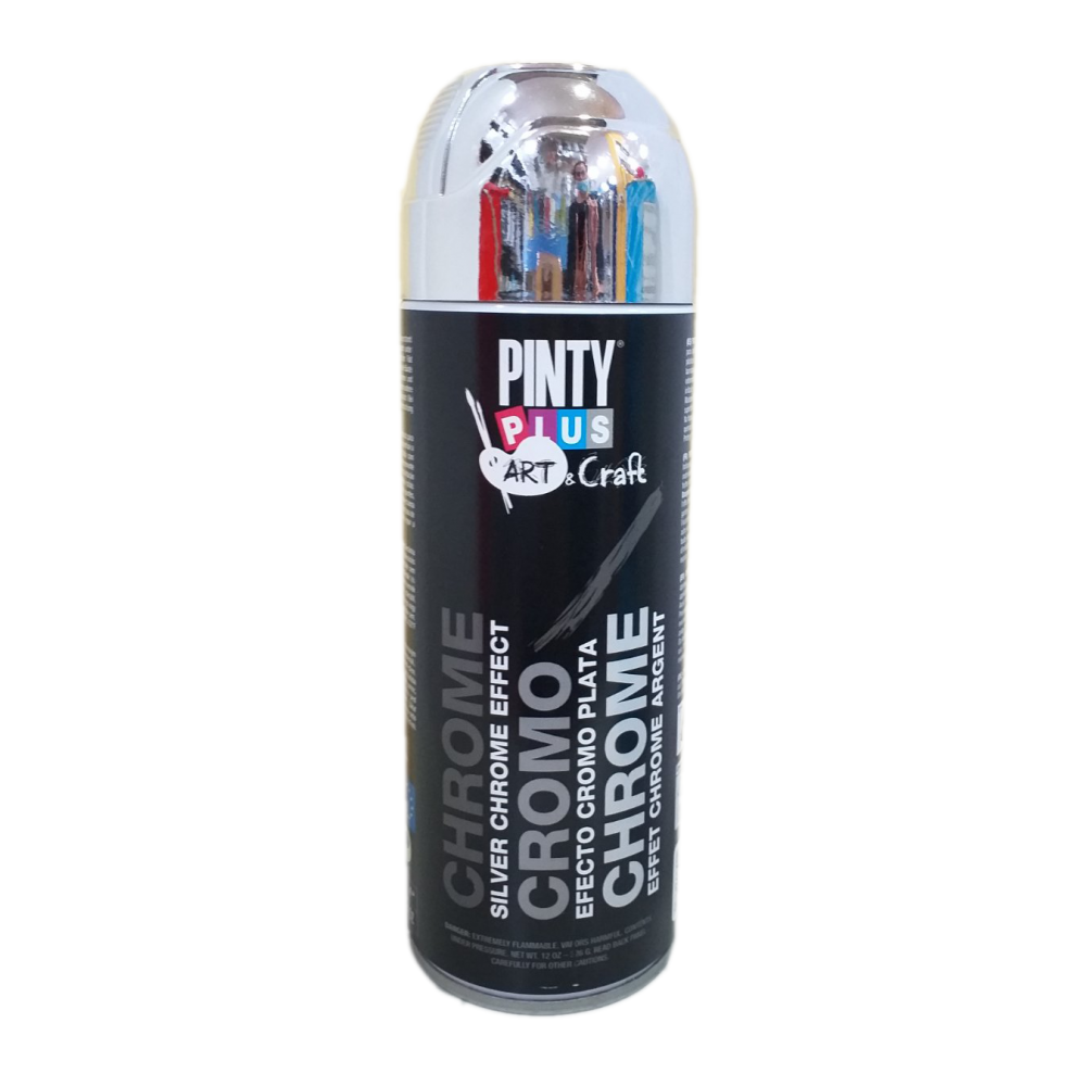 ACRYLIC PAINT SPRAY SILVER CHROME EFFECT 400ML C150