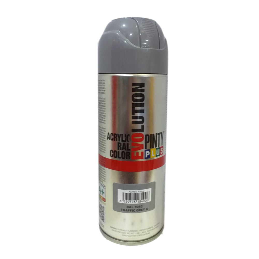 ACRYLIC PAINT SPRAY TRAFFIC GREY RAL 7042 400ML 