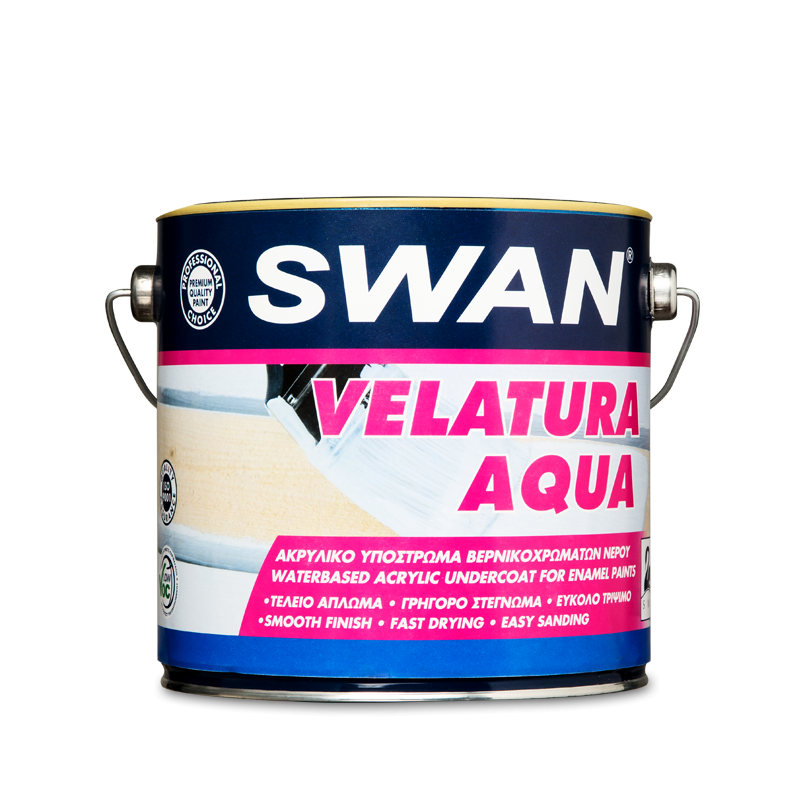 SWAN VELATURA AQUA 2,5 ΛΙΤΡΑ ΛΕΥΚΟ (ΥΠΟΣΤΡΩΜΑ ΒΕΡΝΙΚΟΧΡΩΜΑΤΩΝ ΝΕΡΟΥ) 