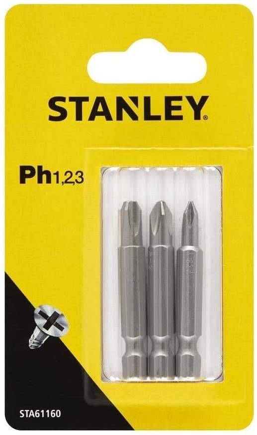 BITS PH1/PH2/PH3 50MM 3 PCS STANLEY