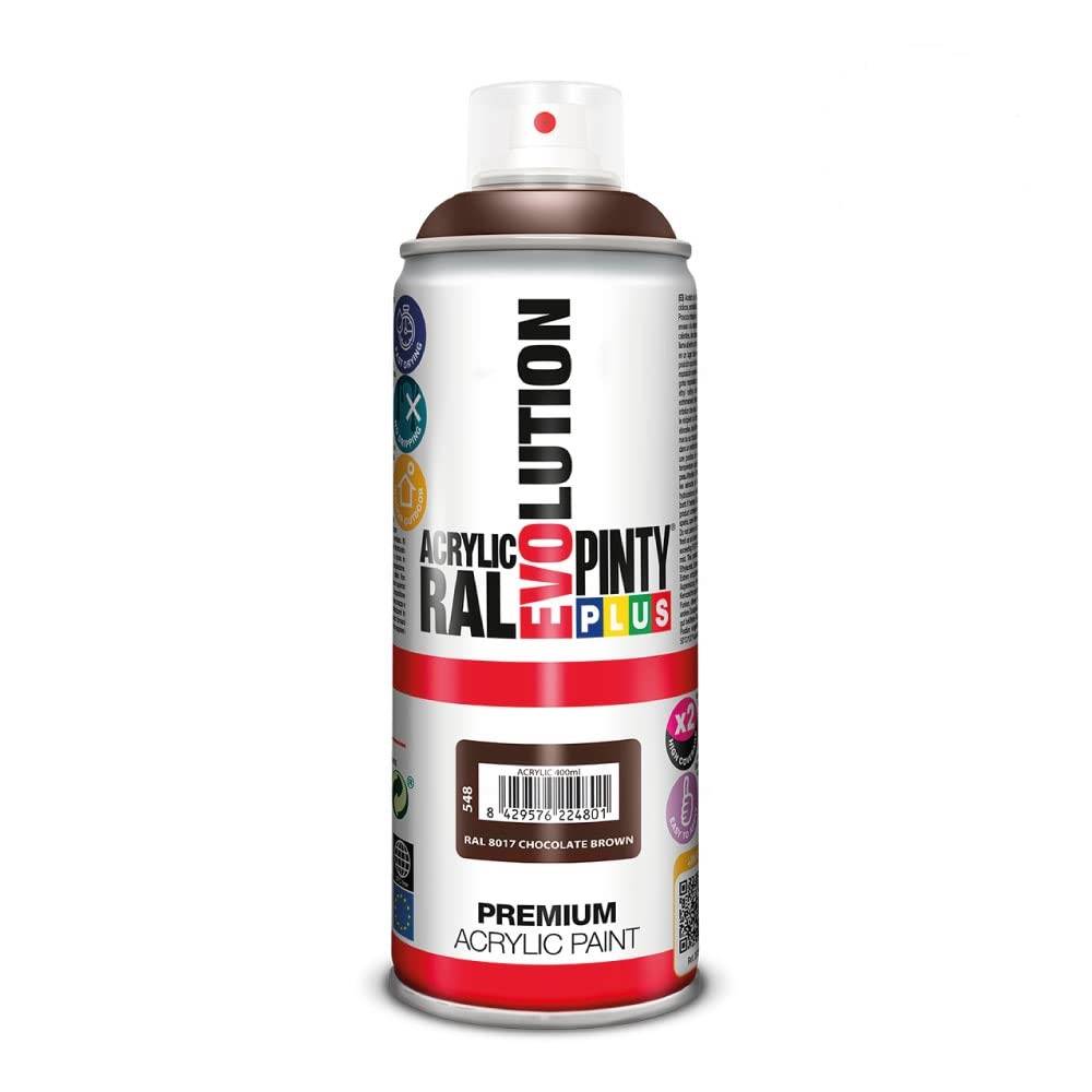 ΑΚΡΥΛΙΚΟ ΧΡΩΜΑ ΣΠΡΕΙ CHOCOLATE BROWN RAL8017 400ML EVOLUTION PINTY PLUS