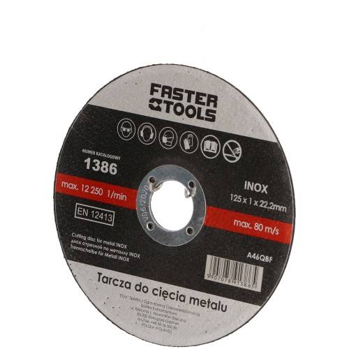 FASTER TOOLS CUTTING DISC FOR METAL INOX 125MMX1.0MM 