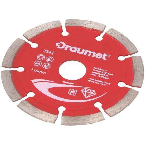 RAUMET SEGMENTED DIAMOND CUTTING DISC 115MMX2.5MM 