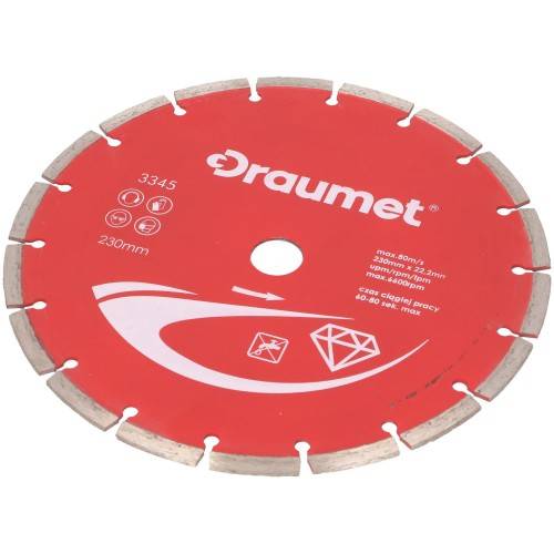 DRAUMET SEGMENTED DIAMOND CUTTING DISC 230MMX2.5