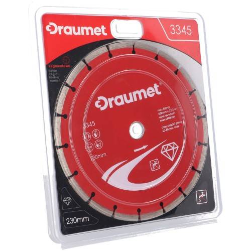 DRAUMET SEGMENTED DIAMOND CUTTING DISC 230MMX2.5