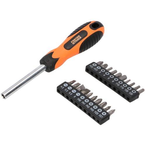 SCREWDRIVER + 20PCS SET OF BITS FASTER TOOLS 