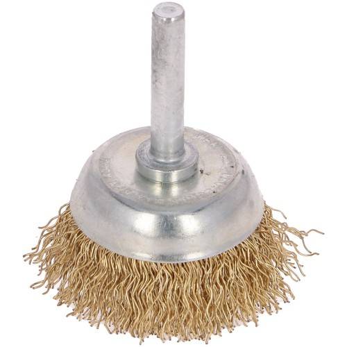 DARUMET BRASS WIRE CUP BRUSH WITH PIN 40MM 