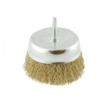 FASTER TOOLS WIRE CUP BRUSH WITH PIN BRASS 30MM 