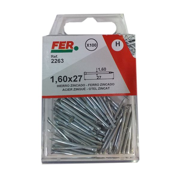 WOOD NAILS 1.60X27 100PCS FER