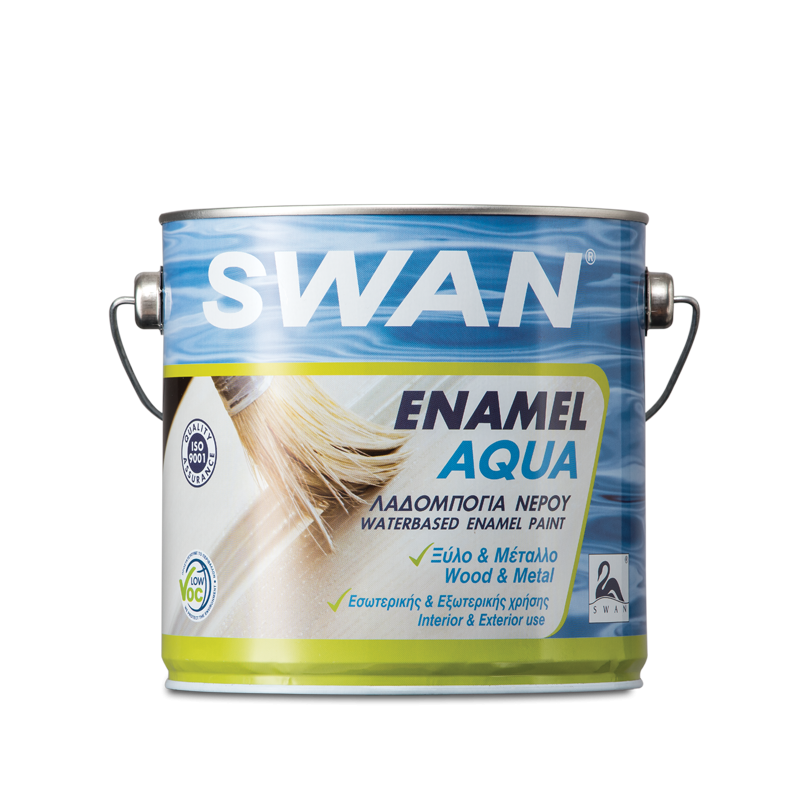 AQUA ENAMEL BLACK GLOSS SWAN 2.5L