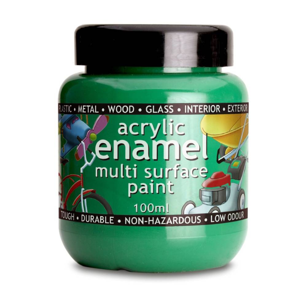 ACRYLIC ENAMEL PAINT BRUNSWICK GREEN (42) 100G POLYVINE 