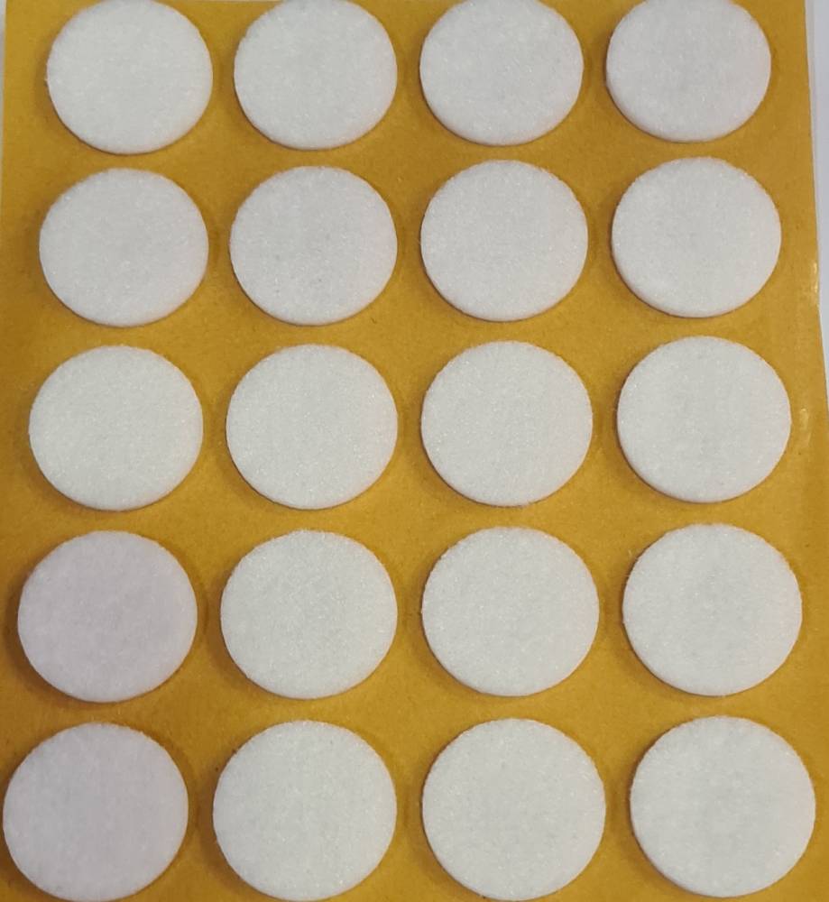 FURNITURE FELT PAD ROUND 20MM WHITE 20PCS