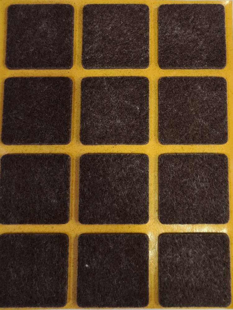 FURNITURE FELT PAD 28X28MM BROWN 12 ΤΕΜΑΧΙΑ 