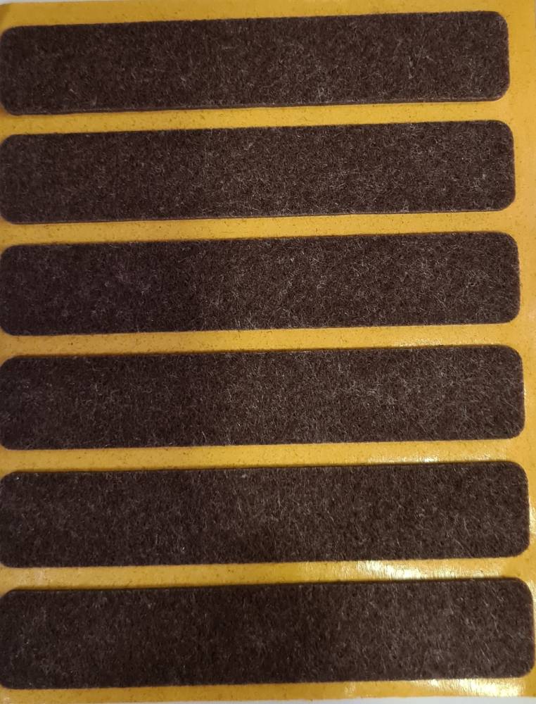 FURNITURE FELT PAD 16X92MM BROWN 6PCS