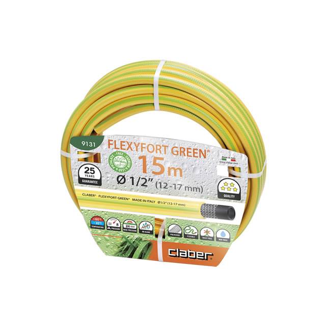 GARDEN HOSE 1/2'' 15M FLEXYFORT GREEN  CLABER