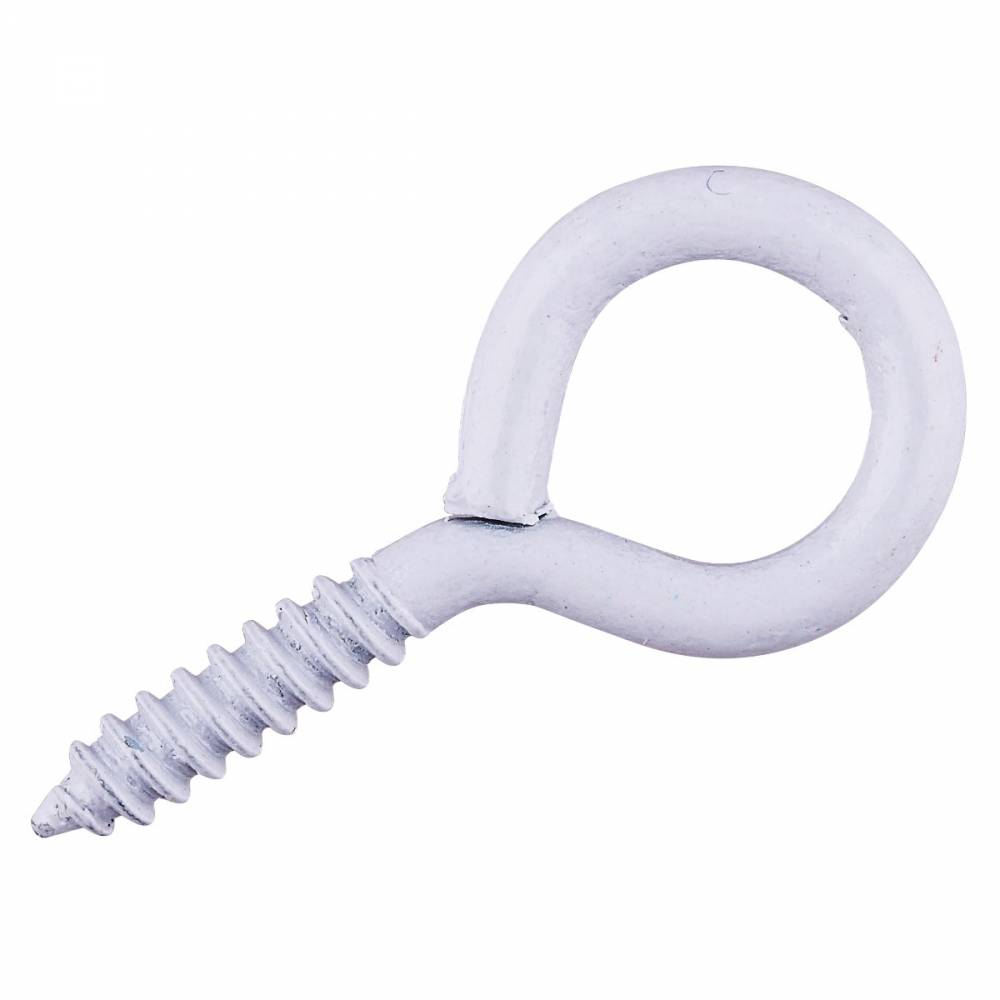 SCREW HOOK WHITE 16X30 12PCS FER