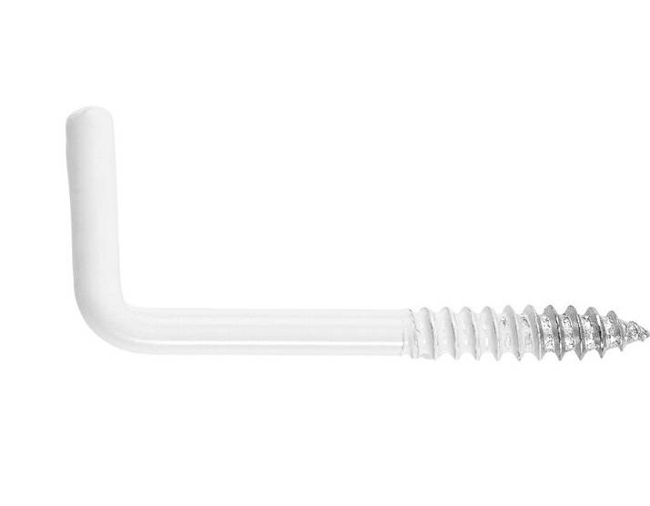 SQUARE SCREW HOOK WHITE 17X40 10PCS FER