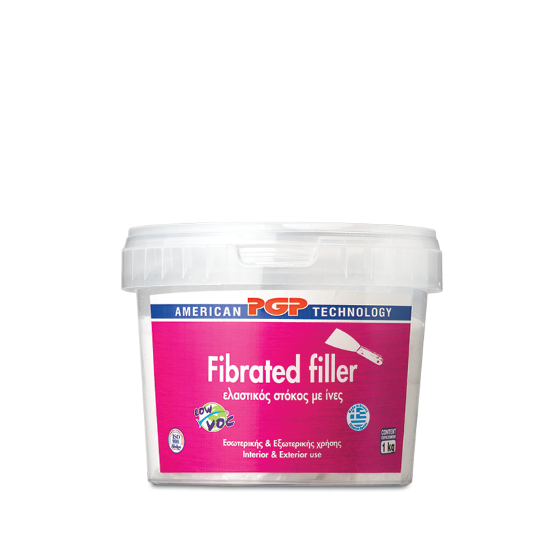 PGP FIBRATED FILLER WHITE 1KG (Ready mixed masonry filler based on acrylic resins and rock wool fibers)
