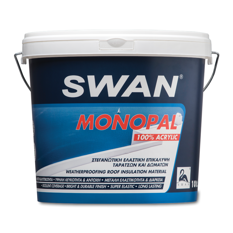 MONOPAL SWAN 13KG (Premium grade, liquid-applied, acrylic roof insulation material)