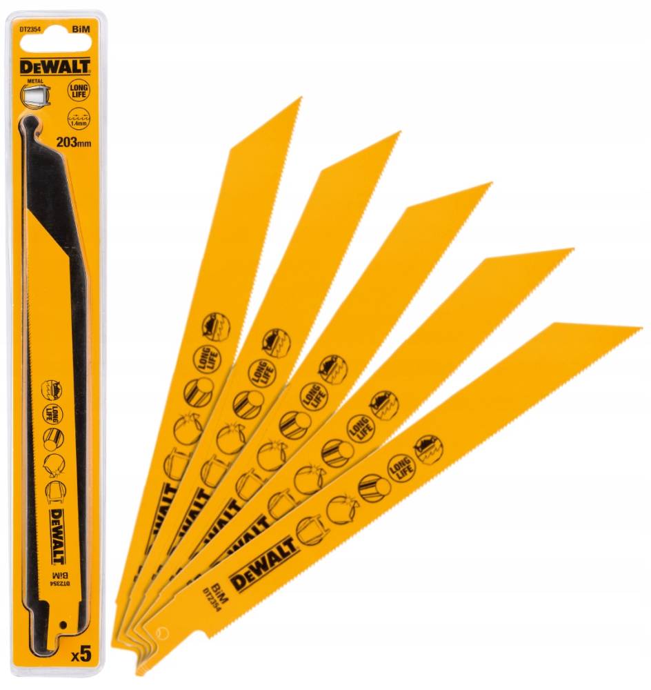 ΛΕΠΙΔΕΣ ΣΕΓΑΤΣΑΣ 203ΜΜ ΣΙΔΗΡΟΥ 5 ΤΕΜΑΧΙΑ DT2354-QS DEWALT