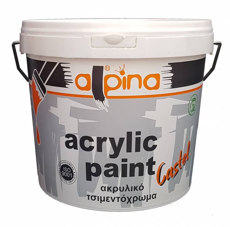 ACRLYC PAINT ALPINA CASTEL 9 LITER WHITE (EXTERIOR USE)