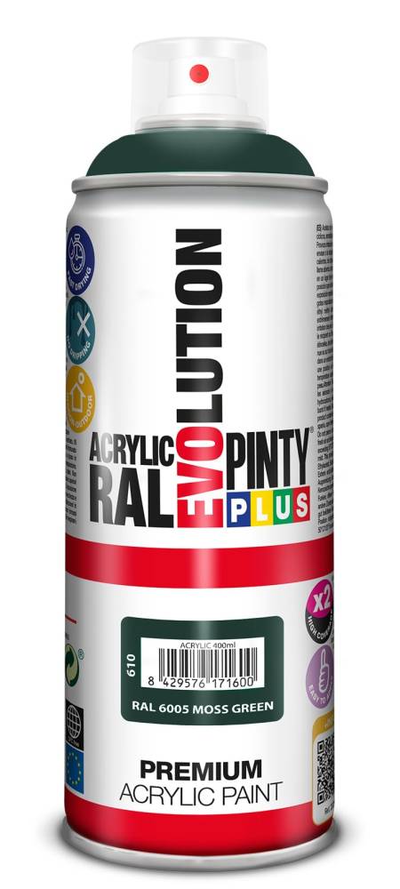 ACRYLIC PAINT SPRAY MATT MOSS GREEN RAL 6005 400ML