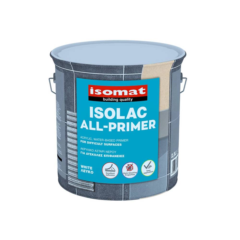 ISOLAC ALL PRIMER 750ML ISOMAT (ΑΚΡΥΛΙΚΟ ΑΣΤΑΡΙ ΝΕΡΟΥ)