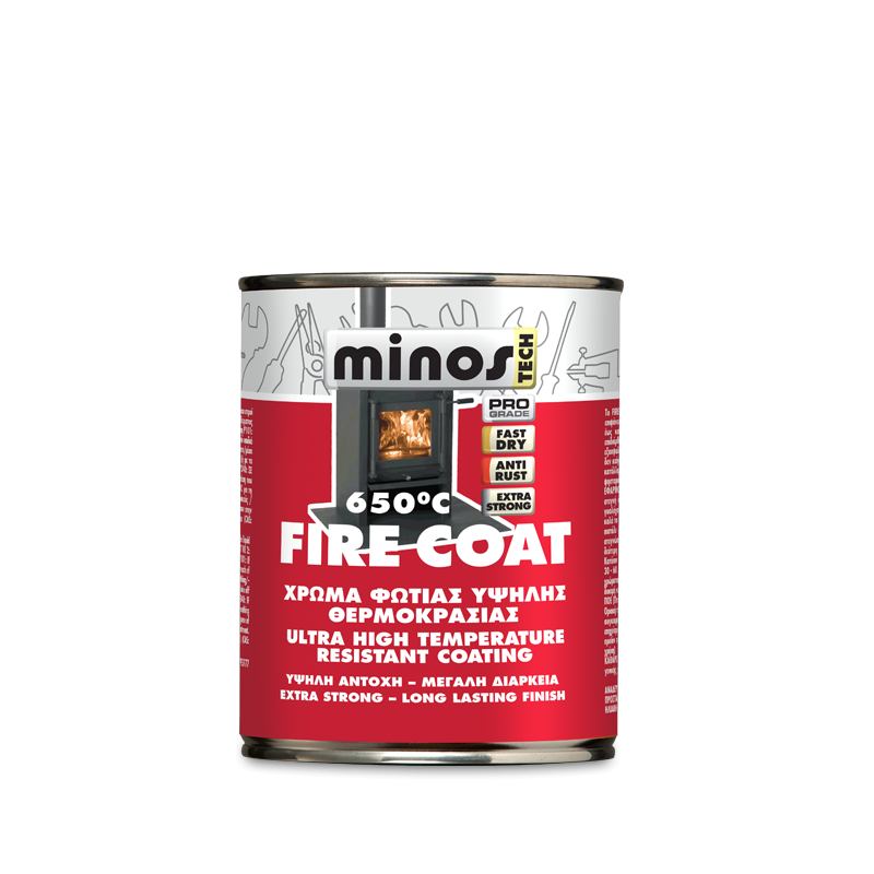 FIRE COAT 200ML BLACK MINOS (ΒΕΡΝΙΚΟΧΡΩΜΑ ΥΨΗΛΗΣ ΘΕΡΜΟΚΡΑΣΙΑΣ)