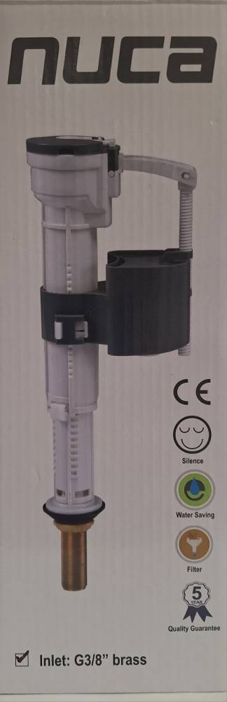 NUCA ANTI DIRTY ADJUSTABLE BOTTOM FILL VALVE 3/8'' BRASS THREAD