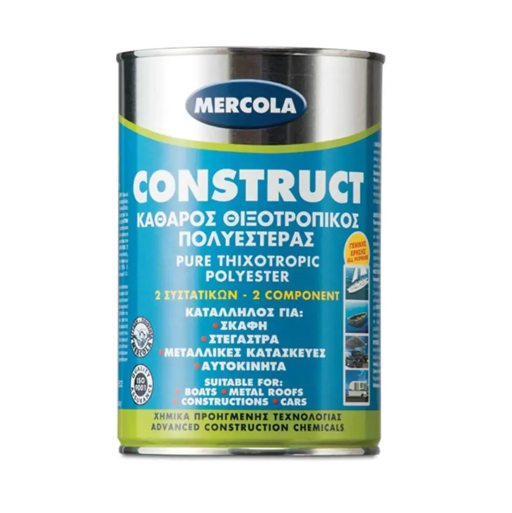 CONSTRUCT SET 1KG MERCOLA (Pure unsaturated, pre-accelerated 2 component liquid polyester resin)