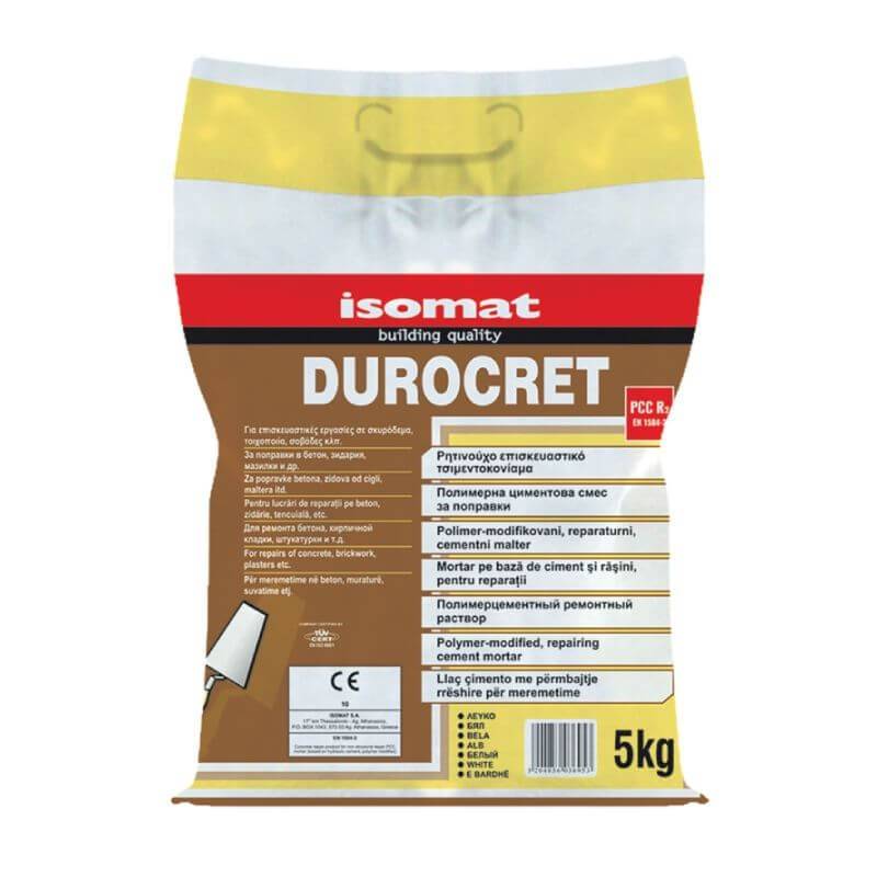 ISOMAT DUROCRET ΓΚΡΙΖΟ 5 KG (ΕΠΙΣΚΕΥΑΣΤΙΚΟ ΤΣΙΜΕΝΤΟΚΟΝΙΑΜΑ)